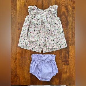 Zuccini Floral Kids Set with Purple Diaper Cover